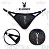 Tanga con transparencias negra Playboy